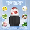 Ice Roller for Face and Eye, Silicone Ice Facial Roller Ice Holder, Face Ice Mold Skin Care, Face Icers Reusable Ice Cube Roller for Shrink Pores Anti Wrinkle Reduce Puffiness, Black