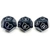 Hedral MTG D12 Spin-Down Loyalty Counter Dice 3 Die Set Black - Magic: The Gathering TCG CCG Planeswalker