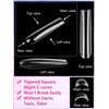 504PCS Clear Square Nail Tips for Acrylic Nails Professional, XXL/XXXL Extra Long Tapered Square Straight Acrylic Nail Tips, Full Cover No C Curve False Nail Extension Tips for Manicure Salon Nail Art