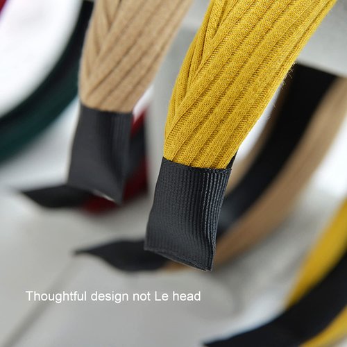 AQOKKA 8 Pcs Knotted Headbands For Women Wide Turban Headband Plastic Head Band Hair Vintage Flower Printed Cross for Girls