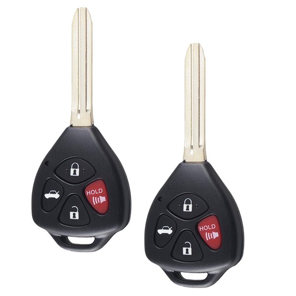 Key Fob Keyless Entry Fits for 2007 2008 2009 2010 2011 Toyota Camry / 2009 2010 Corolla Remote Control Head Key Replacement HYQ12BBY 89070-06232 4D67 H Chip 4 Buttons