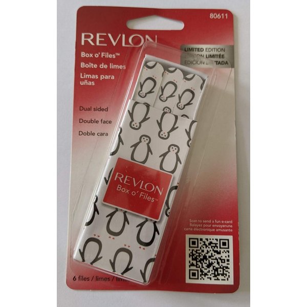 Revlon Box Files Nail Files, 6 count (Penguins)