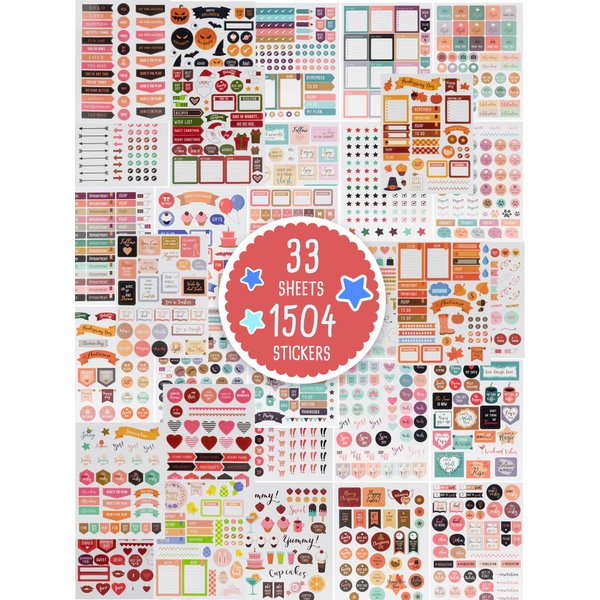 Aesthetic Planner Stickers - 1500+ Stunning Design Accessories Enhance and Simplify Your Planner, Journal, Calendar and Scrapbook