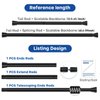 Shower Curtain Rod Adjustable Curtain Rods 33-59 Inch Black Shower Rod Curtain Rods no Drilling Expandable Tension Curtain Rod Spring Curtain Rod for Bathroom Closet Doorway Door