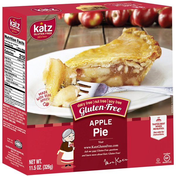Katz Gluten Free Personal Size Apple Pie | Dairy Free, Nut Free, Soy Free, Gluten Free | Kosher (1 Pack of 1 Pie, 11.5 Ounce)