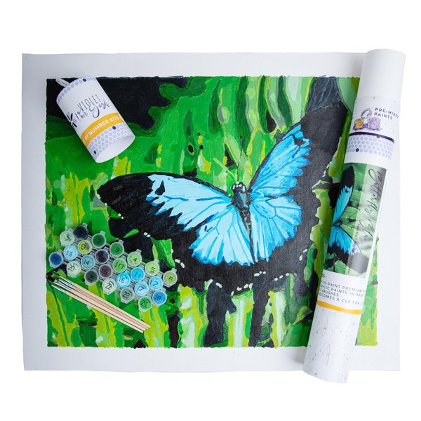 Pink Picasso Kits Violet Van Gogh Paint by Number for Adults | DIY 16x20 Beautiful Butterfly Wall Art Color by Numbers Canvas for Adults & Teens | As Seen On Shark Tank & Oprah's Favorite Thing
