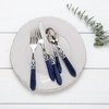 Vietri Aladdin Brilliant Blue 5-Piece Place Setting, 18/10 Stainless Steel Forks Spoons & Knives Set