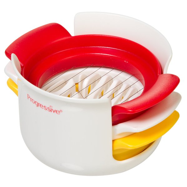 Prepworks by Progressive Compact Egg Slicer,white, red and yellow