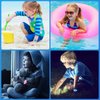 Waterproof Air Tag Bracelet for Kids(2 Pack), Soft Silicone Air Tag Hidden Wristband Kids, Lightweight GPS Tracker Compatible with Apple AirTag (Grow in Dark Blue & Pink)