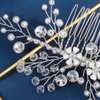 Bmirth Wedding Hair Comb Pearl Bride Headpieces Rhinestone Bridal Side Hair Accessories Hair Jewelry (Pearl hair comb)