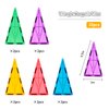 HAS Happiness and Surprise 10 pcs Triangle Shape Magnetic Tiles,Magnetic Tiles Building Blocks,3D Magnet Puzzles Toys