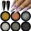 Nail Art Beads Nail Art Metal Balls Nail Beads for Nail Art Gold Silver Rose Gold Nail Art Steel Beads Nail Caviar Beads for Nail Art Nail Bubble Beads for DIY Crafts Decoration