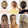 CHANDAT Flat Hair Clips 6 pcs Lay Down Claw Clips French Concord Hair Clips for Thick Hair Alligator Hair Clips for Thin Hair Duck Bill Hair Barrettes Hair Accessories for Women - Basic