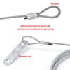 scottchen PRO Garage Door Safety Cable for Extension Springs Galvanized Carbon Steel 8'8" x 1/8" 7x7 Strands - 1Pair