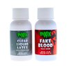 TOXIX Liquid Latex and Fake Blood Kit, 1 fl oz each, Clear Latex and Realistic Red Blood for Special Effects, Halloween Costumes, Scars, Wrinkles, Wounds, Bites, RED/CLEAR