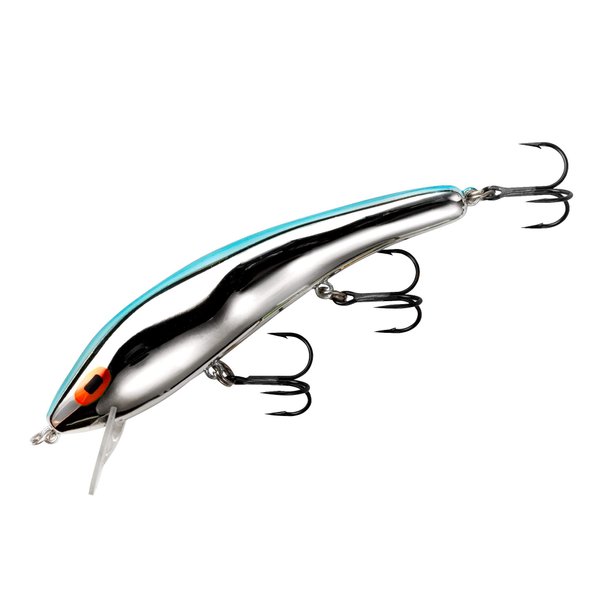 Cotton Cordell Suspending Ripplin' Red-Fin Crankbait Fishing Lure, Accessories for Freshwater Fishing and Saltwater Fishing Tackle, 4 1/2", 3/8 oz, Chrome Blue Back