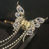 2PCS Butterfly Hair Clips for Women Metal Nonslip Small Claw Clip Peal Tassel Sparkling Hairpins Fashion Styling Hair Accessories Gift