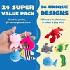 JOYIN 24 Pcs Mini Sea Animal Plush Toys, 3” Stuffed Sea Animal Bulk for Kids Birthday Party Favors, Basket Stuff, Pinata Fillers, Goodie Bag Fillers, School Prizes, Valentine's Day Party Supplies