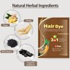 Black Hair Dye Shampoo, 10pcs hair dye shampoo 3 in 1, Natural Herbal Dye Shampoo for Grey Hair Coverage Hair Color Shampoo for Women and Men (1.05fl oz *10)