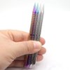 2 Pcs Holographic Stainless Steel Sticks Double Sided Nail Art and Cuticle Pusher Remover Manicure Pedicure Tool
