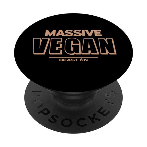 Solid vegan beige vegan gym fitness motivation sayings PopSockets Swappable PopGrip