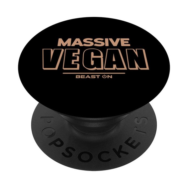 Solid vegan beige vegan gym fitness motivation sayings PopSockets Swappable PopGrip
