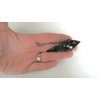 Medium black metal crystal diamond shaped hair pin alligator clip