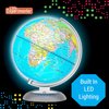 Illuminated Globes for Kids - 8” Light Up World Globe With Stand, Gift Ideas for Children - Interactive Learning & Educational Toys for All Ages - Earth Globe With Build in Led Night Light - Gifts for Boys And Girls Age 8-12 + Year Old