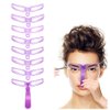 Eyebrow Stencils, Eyebrow Template, Eyebrow Shaping Kit,8 Styles Reusable Eyebrow Stencil with Handle and Strap, Washable Reuseable Eyebrow Positioning Tool The Wide is 5.2 Inch, Length is 4Inch