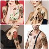77 sheets Classic Temporary Tattoos Adults, Old School Tattoos Stickers, Sailor Jerry Style Fake Tattoo, American Traditional Flower Rose Arm Temporary Tattoos for Women Men Kids