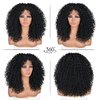 Annivia Curly Lace Front Wigs for Black Women Short Curly Lace Front Wig Pre Plucked with Babyhair, Natural Looking Synthetic Kinky Afro Short Curly Frontal Hair Wig 16inch（Natural Black,13×4）
