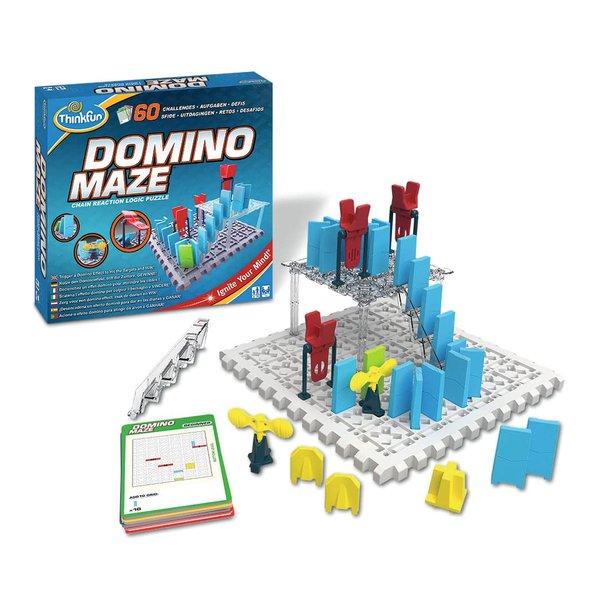 ThinkFun Domino Maze STEM Logic Game - Engaging Brain Teaser for Kids and Adults | Enhances Critical Thinking | Fun and Challenging Puzzle Experience | Age 8 and Up