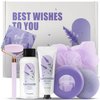 Gift Set for Women,Lavender Relaxing Bath and Body Gift Baskets for Women Self Care Gift Ideas Birthday Gifts for Women, Valentine's Day, Mothers Day, Christmas Gifts for Women