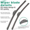 26" 16" 14" Windshield Wiper Blades Replacement for Honda CRV CR-V 2007 2008 2009 2010 2011 Premium All Weather Front Rear Wipers Set - OEM Quality (Pack of 3)