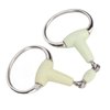 FECAMOS Horse Snaffle Bit, Rubber Wrapped Easy to Control Compact Horse Mouth Bit Apple Flavor Professional for Racing