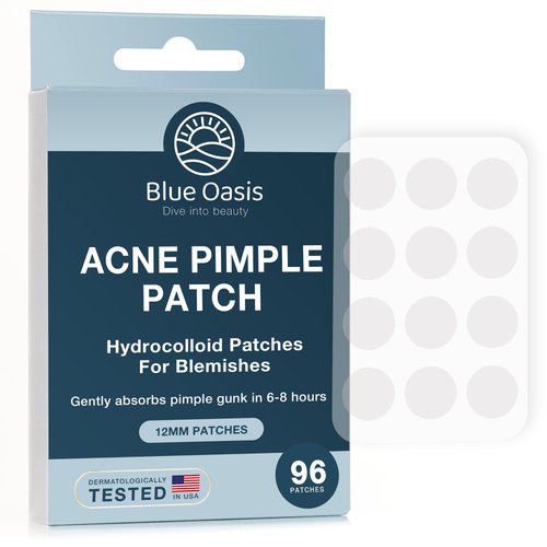 Acne Pimple Patches for Face, Hydrocolloid Patch Acne Spot Treatment, Zit Absorbing Pimple Patch Stickers - Fast Healing Blemish Patches for Face - Zit Patches 96 Count