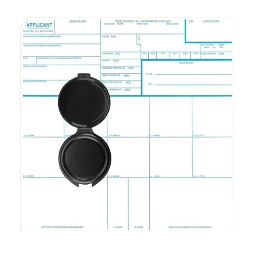 ZHUKEYONG Fingerprint Kit FD-258 Cards, Reusable Ink Pad and Instructions, 11-1-20 Newest Version- 5 Pack