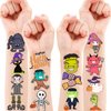 Halloween Temporary Tattoos Stickers for Kids Funny Halloween Themed 96PCS Birthday Party Supplies Favors Funny Cool Super Cute Fake Tattoos Party Decorations Boys Girls School Rewards Gifts