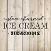 Slow Churned Ice Cream Stencil - Easy-to-Use for Crafting Directional and Informative Signs, Slow Stencil