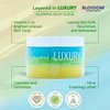 Blossom Layered in Luxury Glowing Scented Lather Foaming Body Sugar Scrub Exfoliating Polish with Skin Brightening Vitamin C, Cruelty Free, 300ml, Coconut