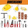 Kids Handyman Tools Toy Set, 52 PCS Mechanic Pretend Play Construction Playset with Hard Hat, Nuts, Bolts - Realistic Plastic Toddler Children Accessories for Workbench