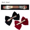 Bow Hair Clips for Girls,Velvet fabric, thick texture, not easy to deform,More beautiful to wear in autumn and winter.Red and Black