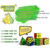 Speed Cube Set, Puzzle Cube, Magic Cube 2x2 4x4 Pyraminx Pyramid Megaminx Fenghuolun Puzzle Cube Toy Gift for Children Adults, Pack of 5