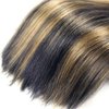 P1B27 Highlight Straight Bundles Human Hair Honey Blonde Bundle 8 10 12 Inch Two Tone Black and Blonde Straight Human Hair Bundle Double Weft Brazilian Virgin Remy Hair Extensions