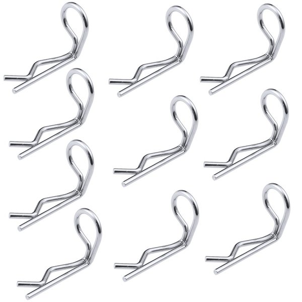 HobbyPark RC 90-Degree Angle Body Clips Bent Springy Pins for All 1/10 Scale Model Car Truck Crawler Truck (20-Pack)