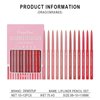 DENESTUP 12 Colors Lip Liner Combo, Matte Lipstick Lip Liner Set, long-lasting Lip Pencil Waterproof & Non-Stick Cup, Smooth Texture High Pigmented Natural Lip Pen Makeup Gift