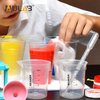 ULAB Scientific Stackable Graduated Plastic Beakers, 3pcs of 1000ml(33.8oz), with Easy-to-Read Printings in Black, UBP1014