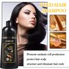 JunKuJK Black Hair Dye shampoo 3 in 1, Black Hair Shampoo for Gray Hair Coverage,Instant Hair Color Shampoo for Women & Men