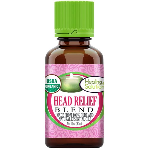 Healing Solutions Oils - 1 oz Head Ease Essential Oil Blends Organic for Diffusers, Aromatherapy - Head Ease Essential Oil Blend - Diffuser Oil - Aromatherapy Oils