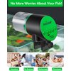 Petbank Automatic Fish Feeder for Aquarium - Rechargeable Food Dispenser for Fish Tank, Vacation Fish Feeder Timer with USB Charger Cable